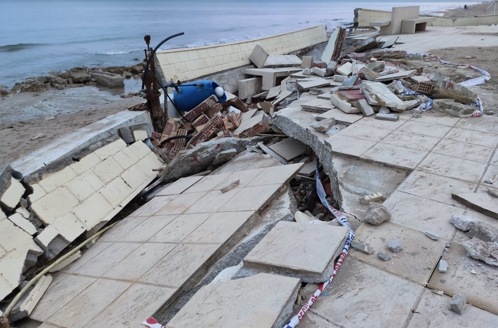 La borrasca Glòria va deixar vora 600.000 euros de danys a la platja de Bellreguard