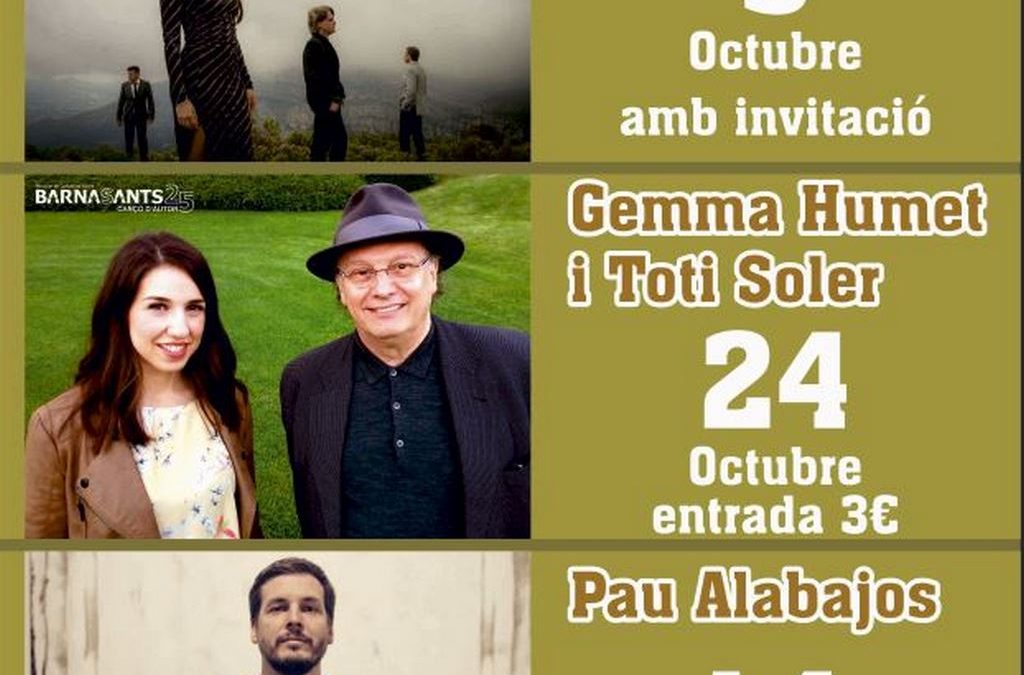 Jazzmatics, Gemma Humet, Toti Soler i Pau Alabajos posen ‘Ritmes de Tardor’ a l’oferta cultural de Bellreguard