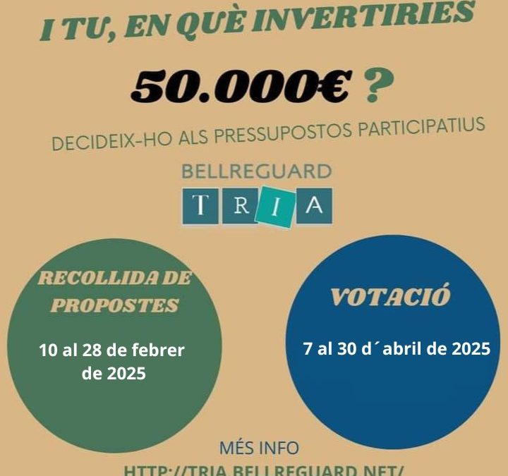 Bellreguard obri una nova edició dels Pressupostos Participatius